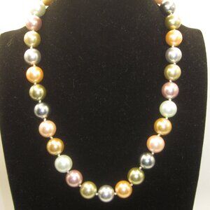 Kenneth Jay Lane Faux Pearl Pastel Necklace